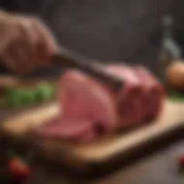 Mechanical Tenderization Technique Tenderized meat using a mallet on a cutting board