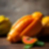 Ripe Thai papaya showcasing vibrant colors