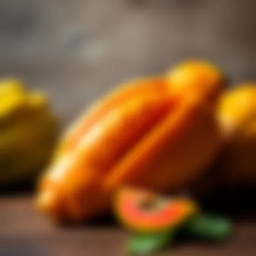 Ripe Thai papaya showcasing vibrant colors