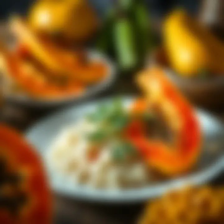 Traditional Thai dish featuring papaya