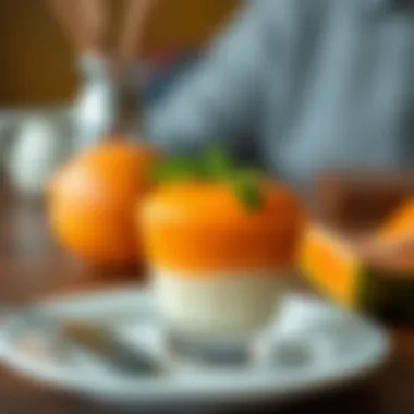 Thai papaya served in a vibrant dessert