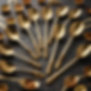 Di Oro spoons arranged artistically on a culinary surface