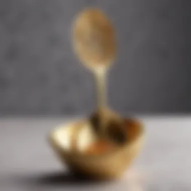 Elegant Di Oro spoon showcasing its intricate design