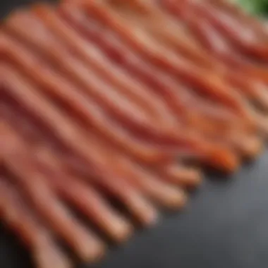 A selection of gourmet bacon varieties showcasing different cuts and flavors