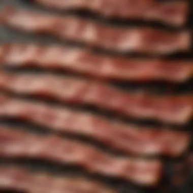 Infographic depicting bacon's impact on health with insights and statistics