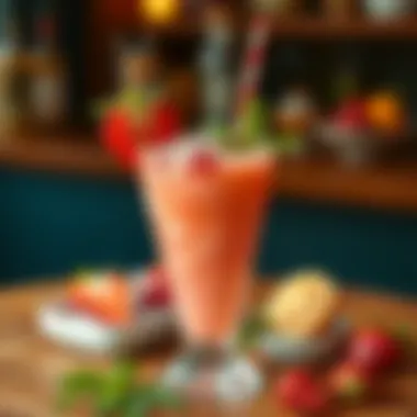 Intricate garnishing techniques enhancing the frozen daiquiri