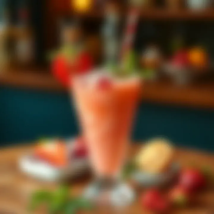 Intricate garnishing techniques enhancing the frozen daiquiri