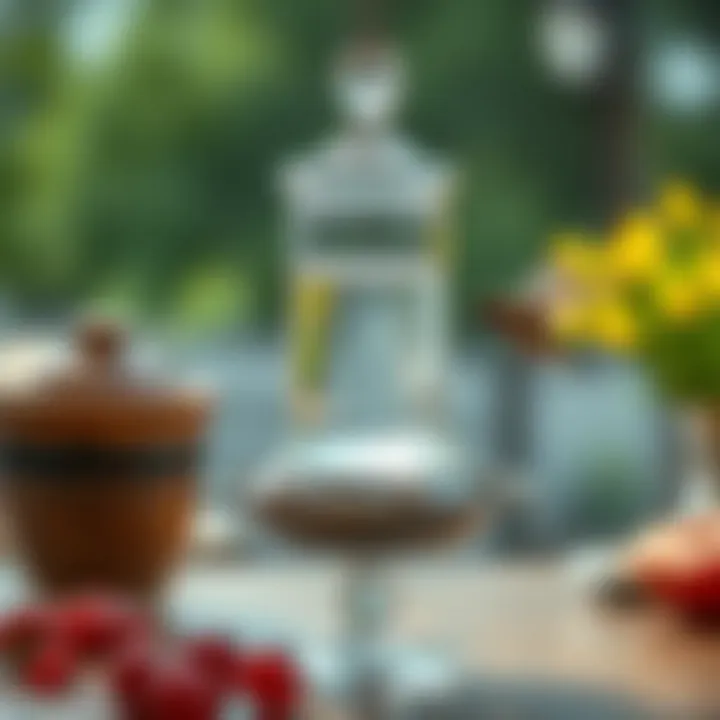 Glass Feeder Display Elegant glass feeder filled with sugar water