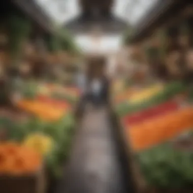 A vibrant market stall brimming with organic produce.