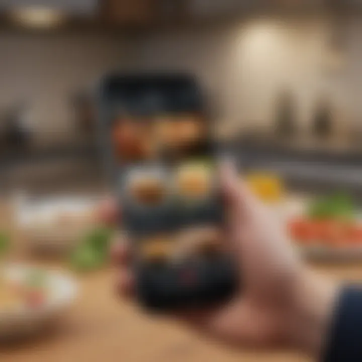 User navigating through a deal-finding application