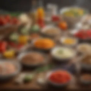 A close-up of fresh ingredients ready for breakfast preparation.