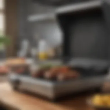 Modern Indoor Grill Design A sleek indoor grill showcasing modern design and features