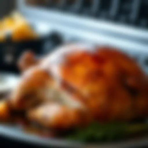 Juicy smoked turkey with golden skin