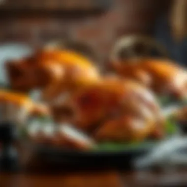 Different turkey sizes on a table