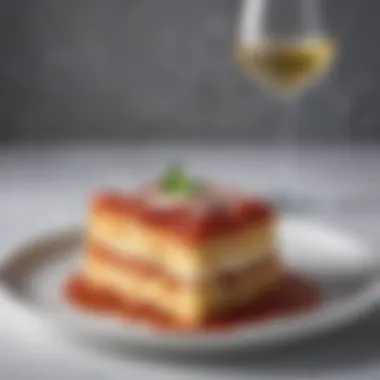 Artistic Presentation of Ricotta Lasagna Layered ricotta lasagna showcasing a rich texture and vibrant colors