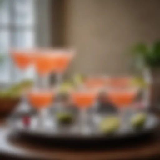 Elegant display of colorful margarita plastic cups on a festive table