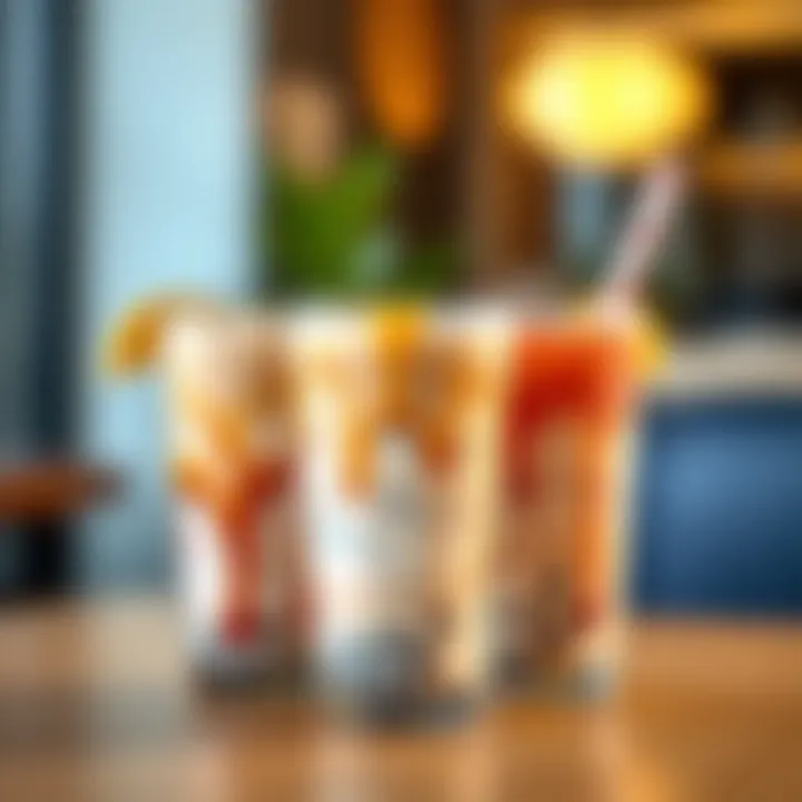 A beautifully arranged boba tea with glistening syrup