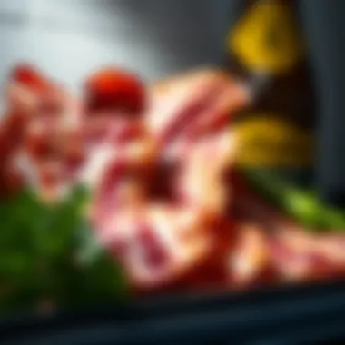 Different bacon varieties ready for the oven