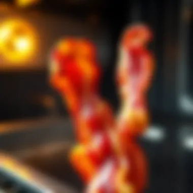 Crispy bacon fresh out of the oven