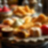 A vibrant assortment of traditional Middle Eastern sweets on a decorative platter