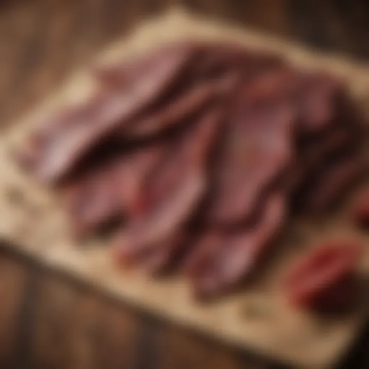 Nutritional benefits of jerky illustrated with vibrant graphics