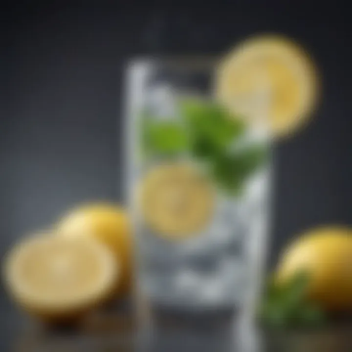 A refreshing glass of lemon water with mint leaves