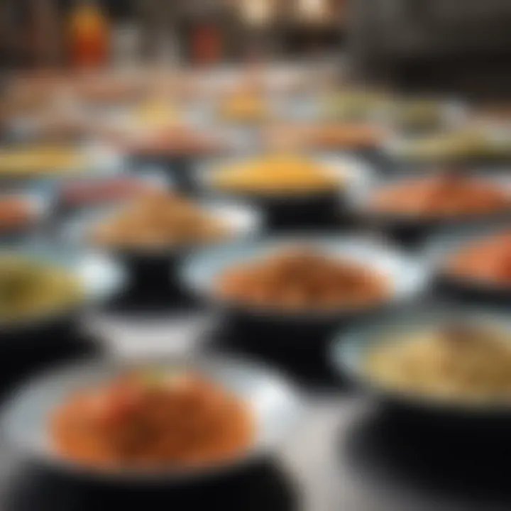 Cultural dishes displayed at a school event