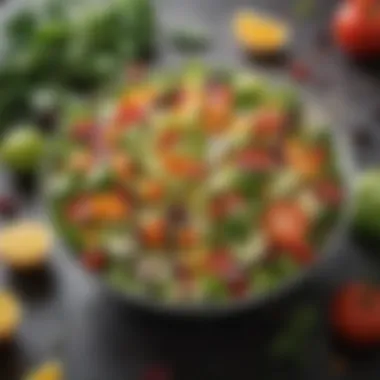 A Nutrient-Packed Vegetable Salad A vibrant salad bowl filled with assorted vegetables