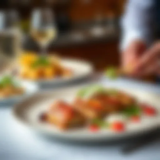 A beautifully plated gourmet dish showcasing creative culinary presentation