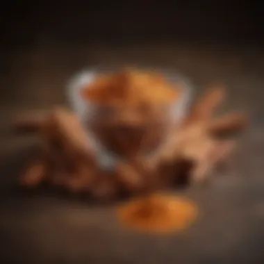 Cinnamon and Wellness: A Visual Exploration An artistic representation of cinnamon's role in promoting wellness, featuring various health icons