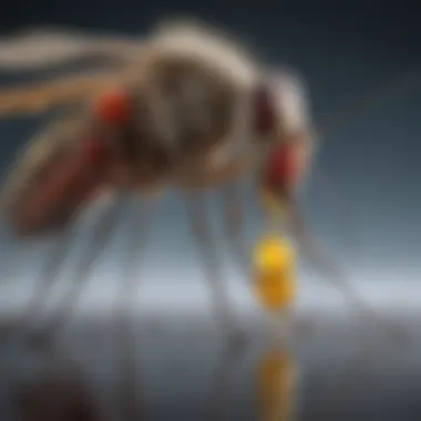 Visual representation of mosquito behavior influenced by vitamins