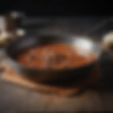 The Beauty of a Seasoned Pan A beautifully seasoned De Buyer pan showcasing its rich patina