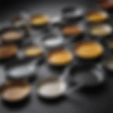 Diverse Collection of De Buyer Pans An array of various De Buyer pans in different sizes and finishes