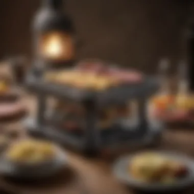 Elevating Dining: The Raclette Grill Experience An elegantly set table with a stone raclette grill centerpiece