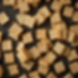 Close-up view of saltine crackers sprinkled with ranch seasoning