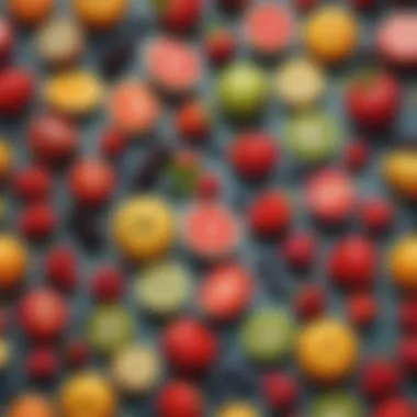 Assortment of colorful fruits