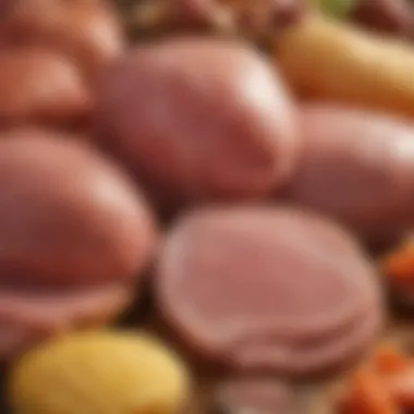 Selection of different types of ham