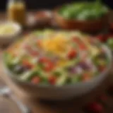 A vibrant bowl of Fiesta Ranch salad showcasing colorful vegetables and dressing