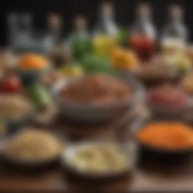 Diverse Ingredients for Low Carb Cooking A selection of low carb ingredients