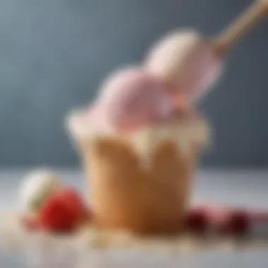 Ingredients of Non-Dairy Ice Cream Ingredients used in non-dairy ice cream displayed attractively