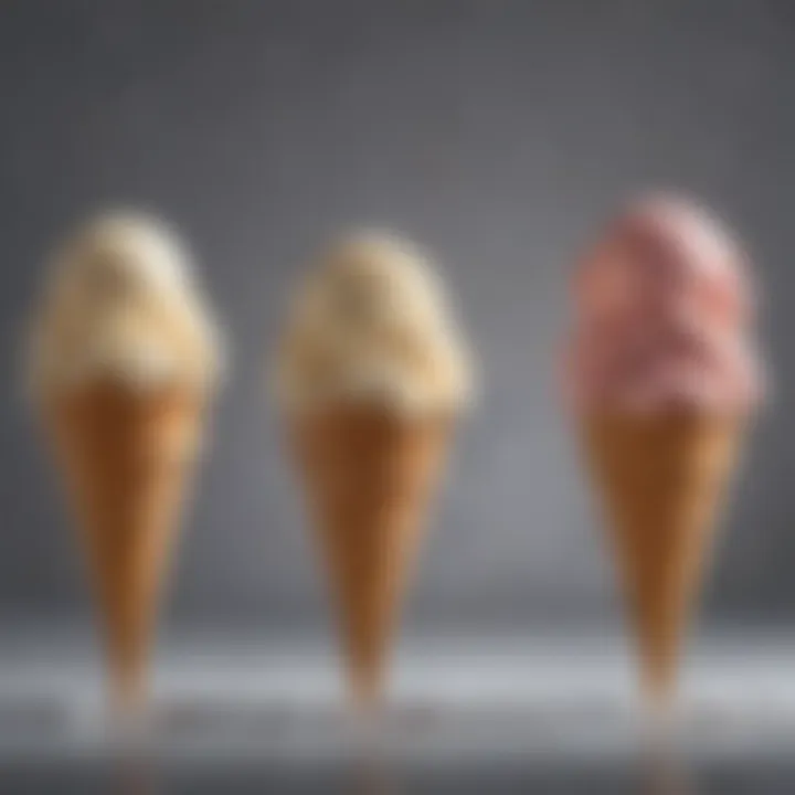 A comparison chart of non-dairy and dairy ice cream nutritional profiles