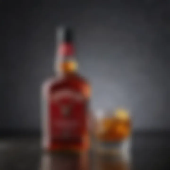 An infographic showing the calorie comparison of flavored bourbons