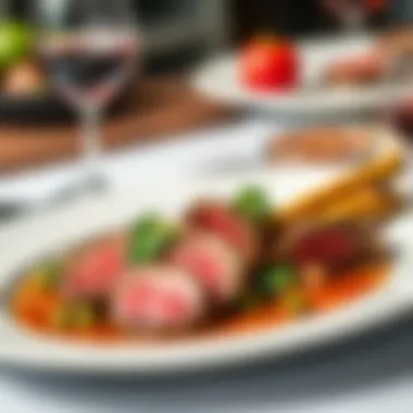 Delicious red stag meat dish