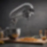 Close-up of hand mixer showcasing motor components