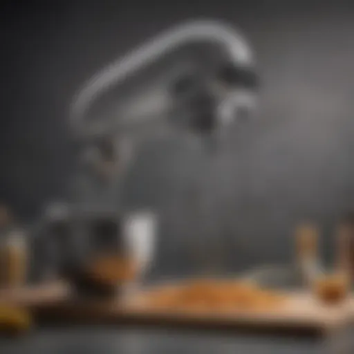 Close-up of hand mixer showcasing motor components