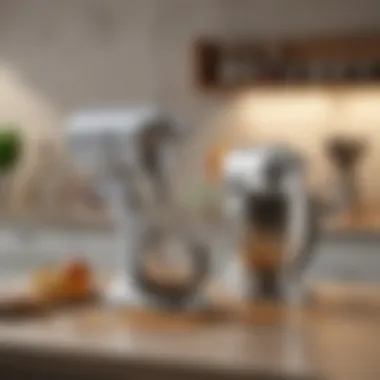 Comparative Analysis of Leading Hand Mixer Brands Comparison of top hand mixer brands on a kitchen countertop