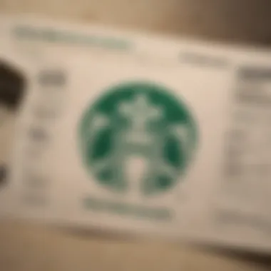 Detailed view of a Starbucks receipt highlighting various components.