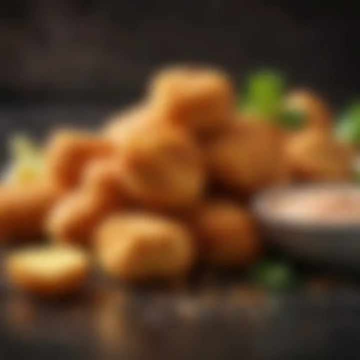 A detailed close-up of the ingredients used in Tyson Vegetarian Chicken Nuggets