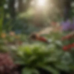 A garden filled with diverse mosquito-repelling plants.
