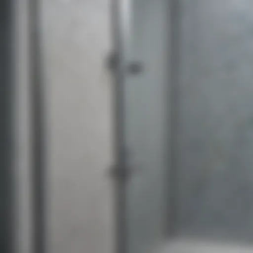 Close-up view of a shower door treated with Rain-X.